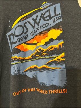 Swell New Mexico Graphic Tee - Dark Blue with Yellow & Orange Print